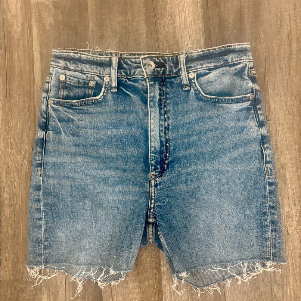rag & bone frayed cut off high rise Jean shorts size 26
